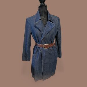 Classiques Entier Blue Denim Trench Coat Dress